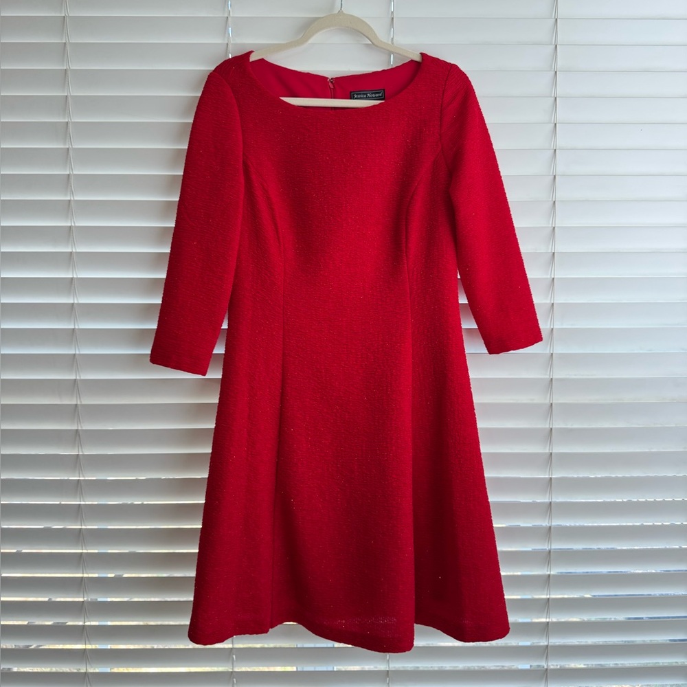 Jessica Howard size 12 Red Fit-and-Flare Dress